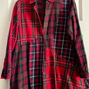 J. Jill Festive Plaid Shirt